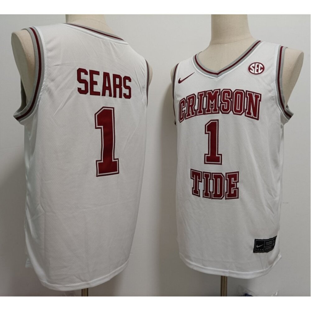 Mens Mark Sears White Stitched Jersey